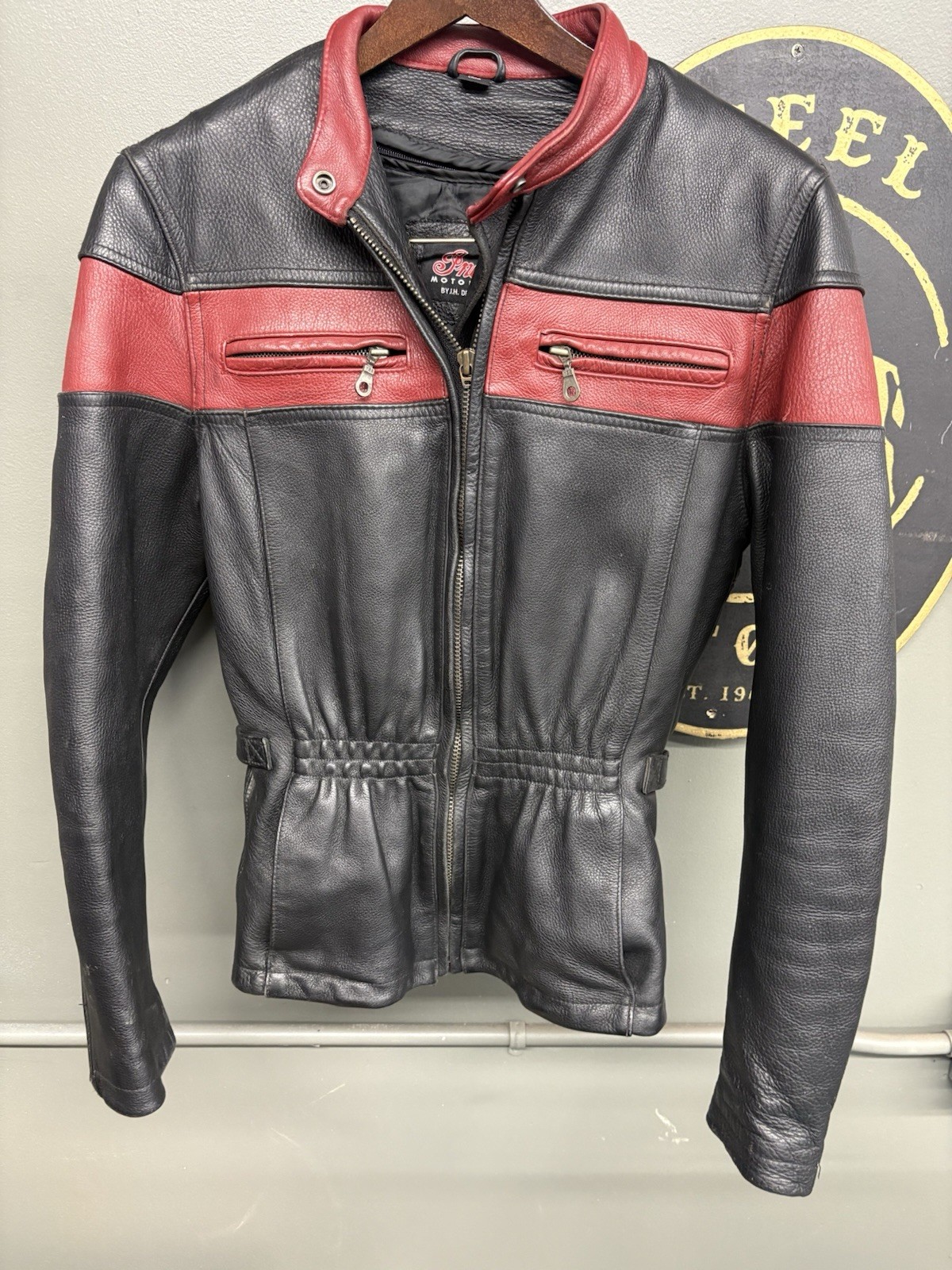 Rare Vintage Heavy Leather Insulated Women’s Indian Motorcycle Leather Jacket S