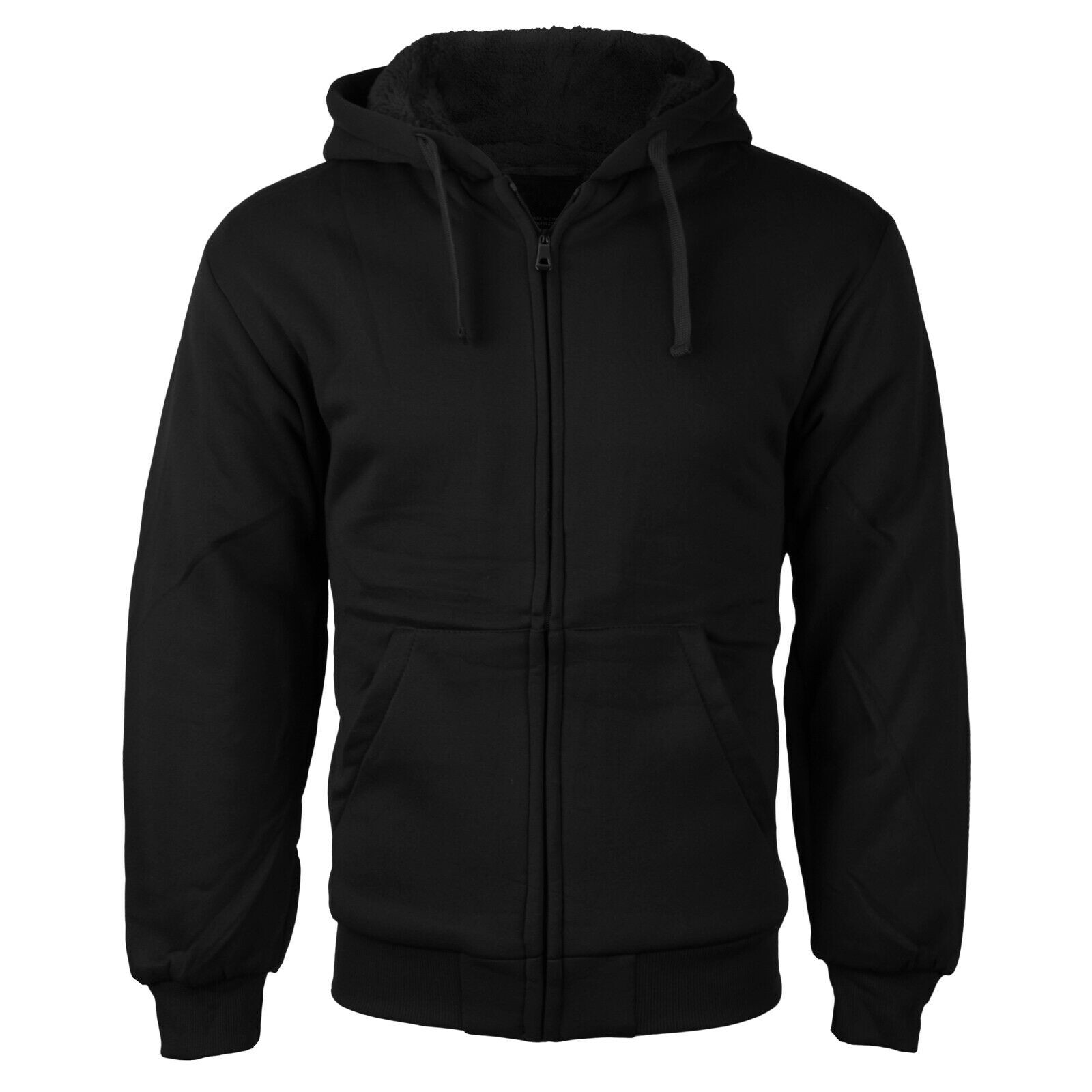 Men\'s Athletic Warm Soft Sherpa Lined Fleece Zip Up Sweater Jacket Hoodie