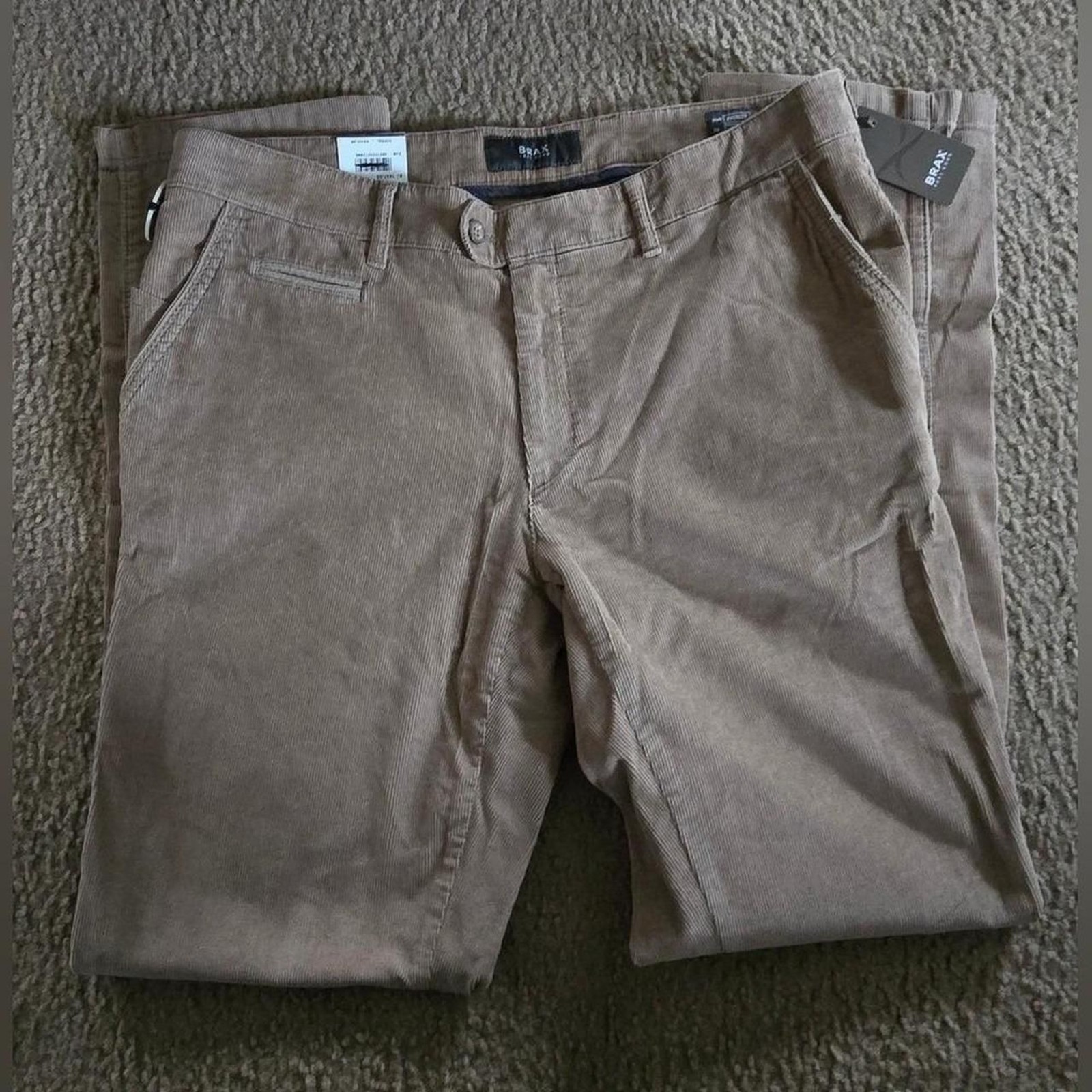 Brax Men\'s Brown and Tan Trousers