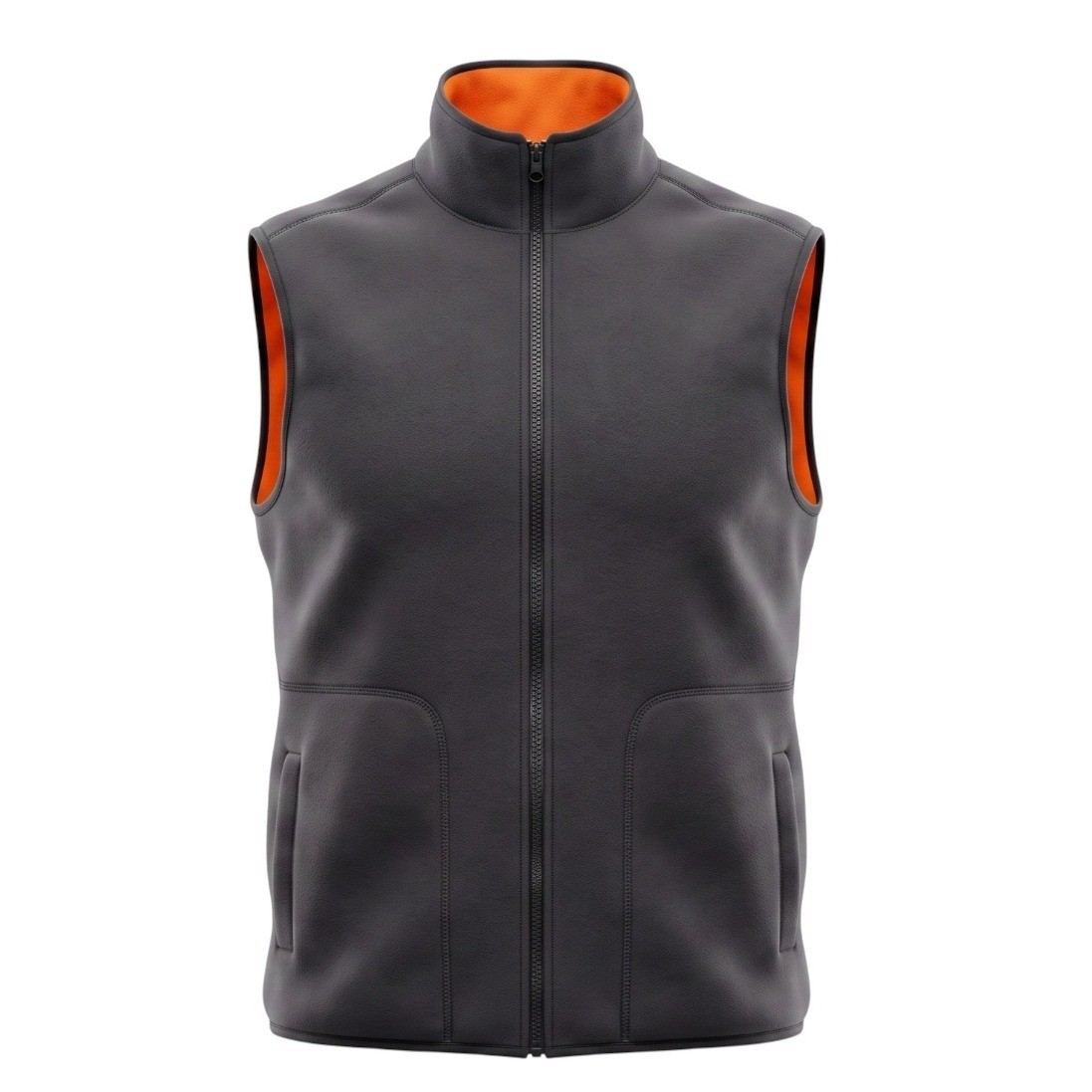 Vintage UNIONBAY Reversible Full-Zip Vest Men\'s Medium - Orange & Charcoal Gray