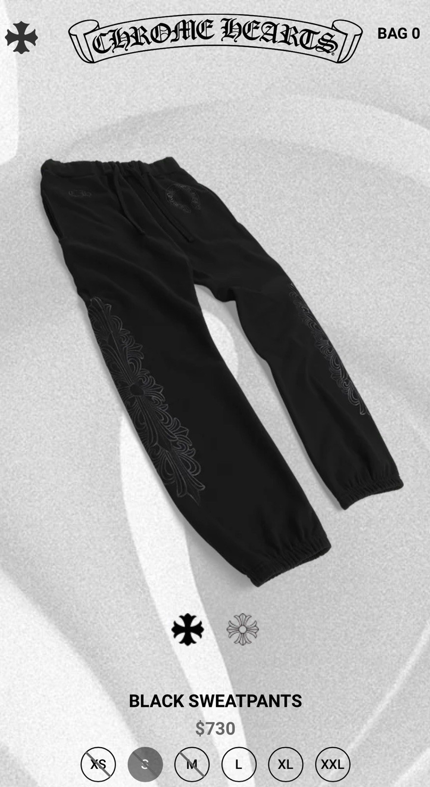 Chrome Hearts Black Sweatpants - Size (S)
