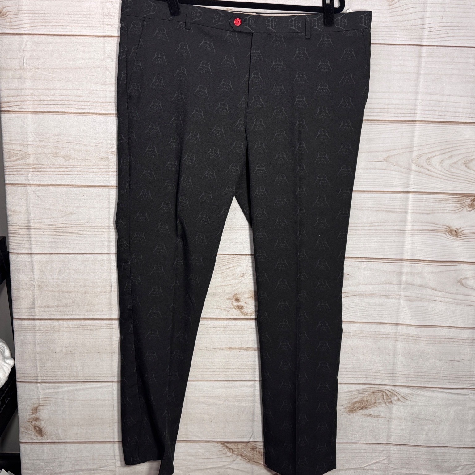 OppoSuits Star Wars Darth Vader Men Black Dress Pants Tonal Print US 52 EU 62