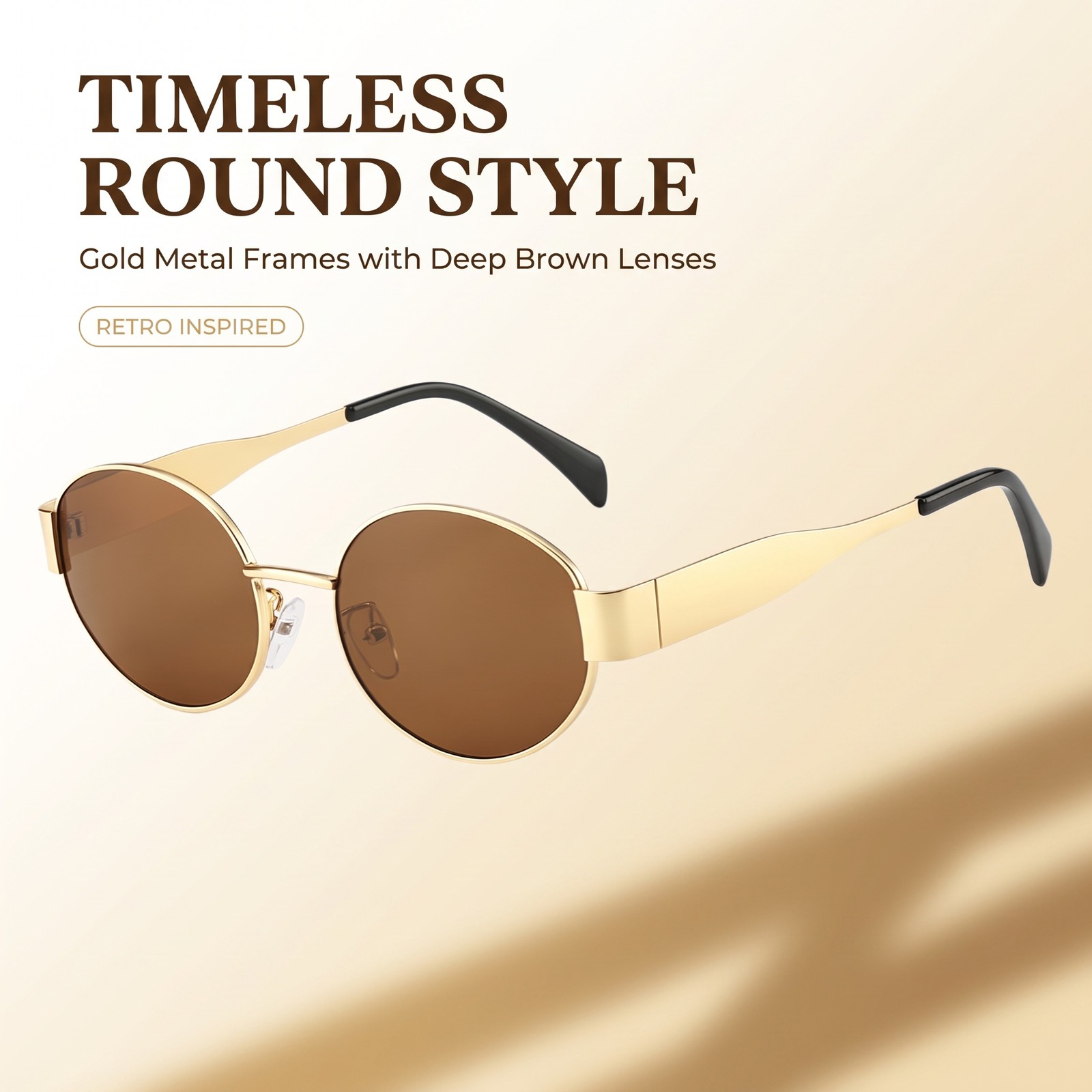 Vintage Oval Shades UV380 Sunglasses Men Women Commuting Sports Beach Outdoor