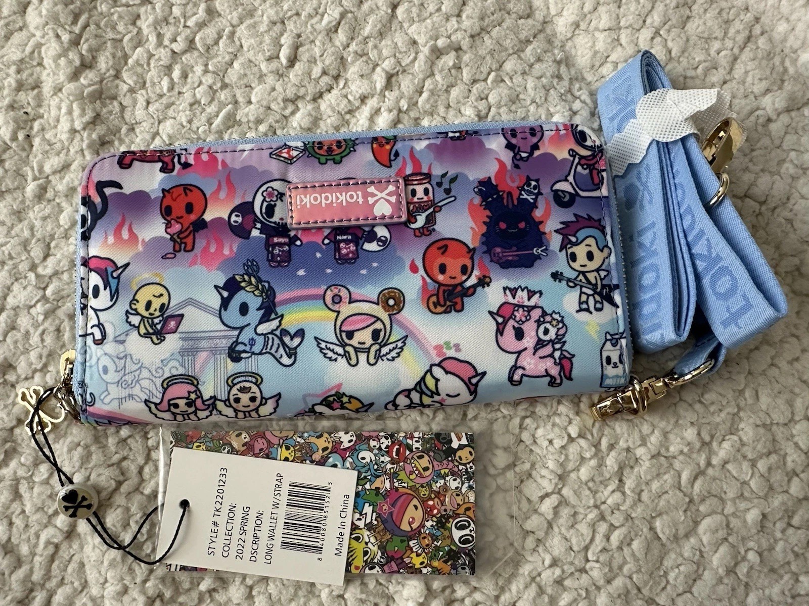 New With Tags tokidoki Naughty or Nice Long Wallet with Strap 2022
