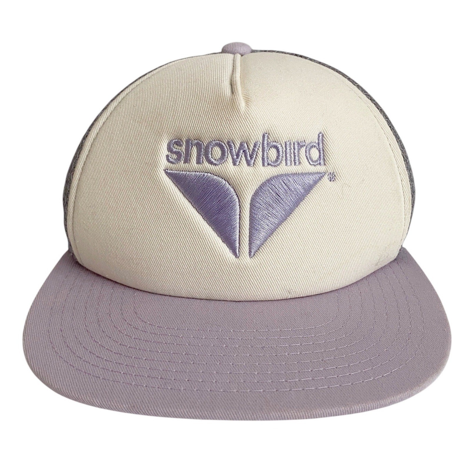 Snowbird Ski Resort Kids Trucker Hat Purple Grey Pukka Snapback Cap SS03952