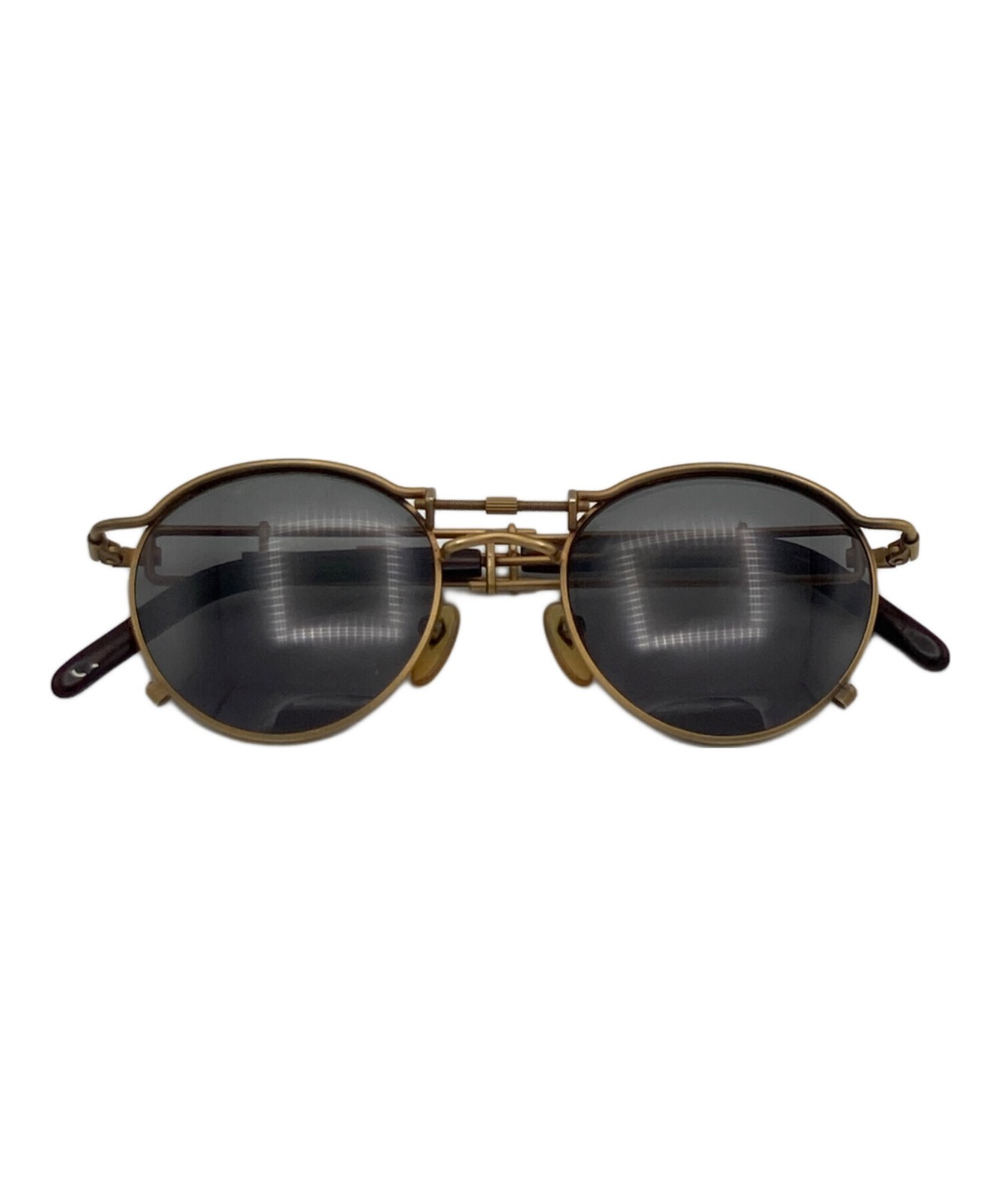 Jean Paul Gaultier 56-0174 Gold Vintage Sunglasses Made in Japan 1990s w/Case