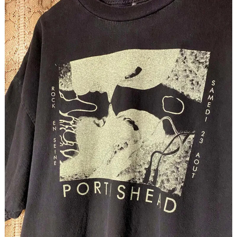 Vintage Portishead Shirt Black Graphic Short Sleeve Unisex Tshirt Reprint