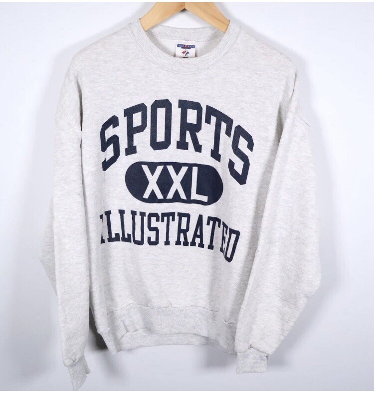 90s Sports Illustrated Sweatshirt Men\'s XL Heather Gray Jerzees Tag 50/50 VTG
