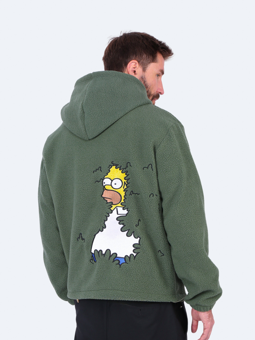 Homer Simpson Hoodie – Bush Meme Embroidered Unisex Funny Streetwear Sweatshirt
