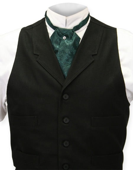 Historical Emporium Satin Puff Tie - Black Farnsworth