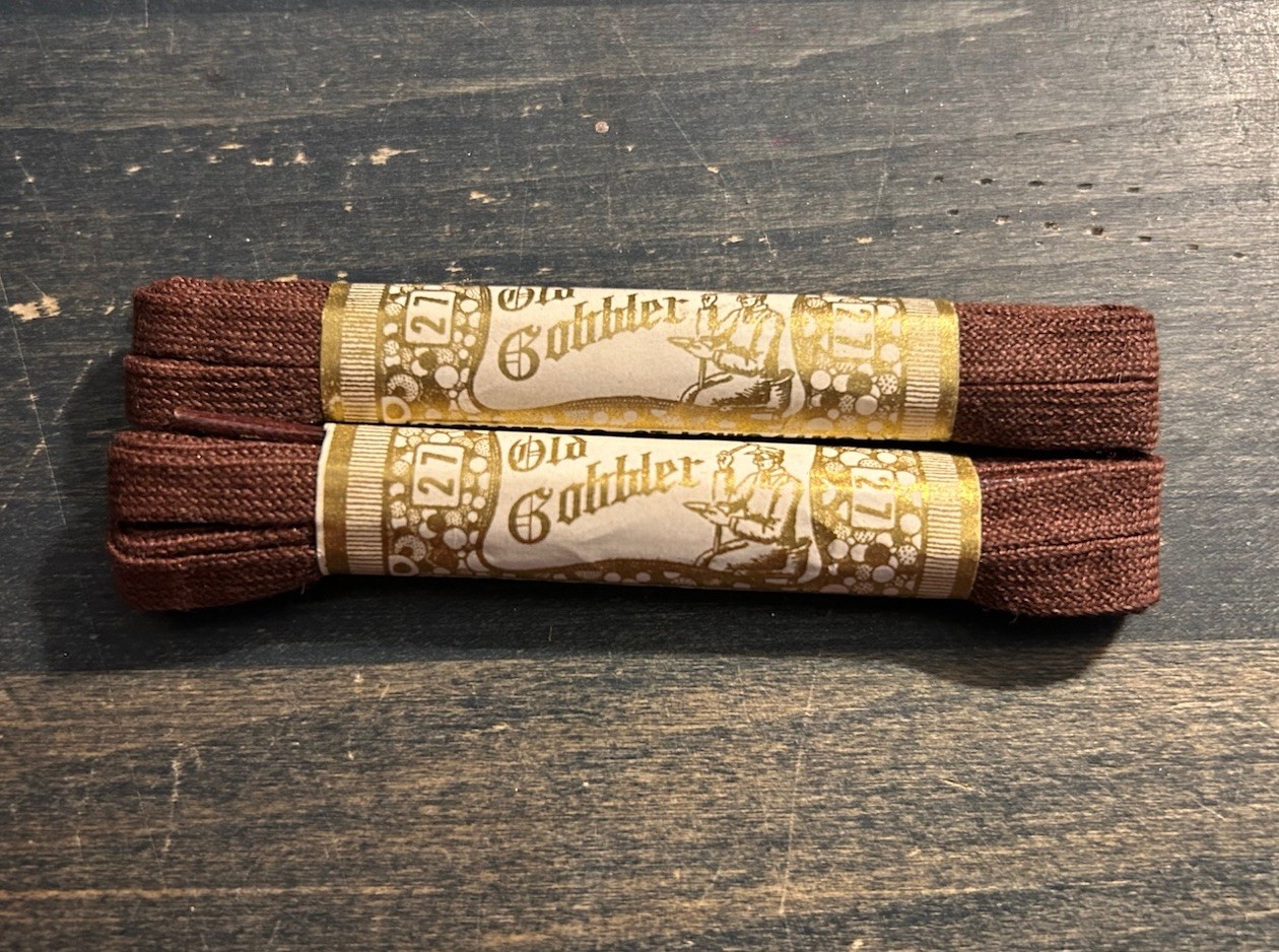 2 Pair VTG 1920s Unisex 27 inch Dark Tan Shoe Laces Alox Manufacturing NOS Japan