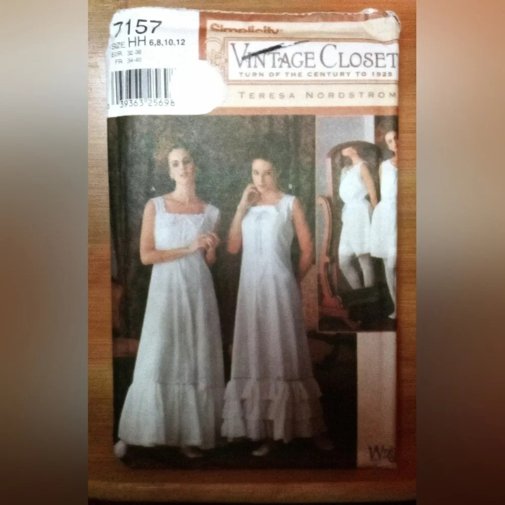 Victorian Undergarments Simplicity #7157 Misses Size 6-8-10-12 Sewing Pattern