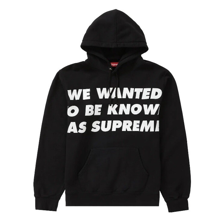 SUPREME KNOWN AS HOODED SWEATSHIRT BLACK SIZE Large SS20SW41