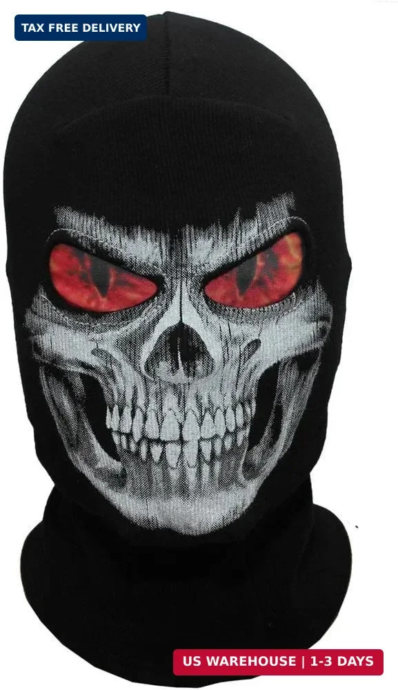 3D Scary Skeleton Mask Skull Mask Grim Reaper Mask for Halloween