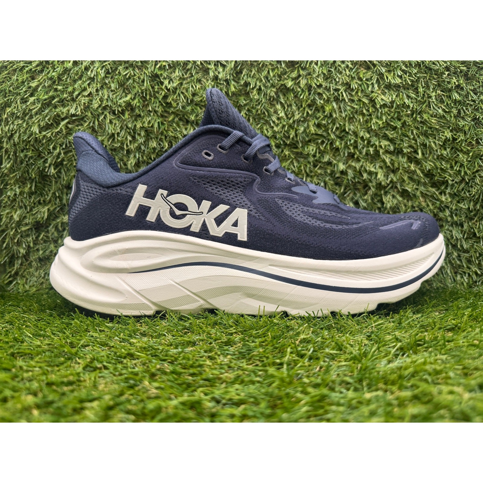 Hoka One One Clifton 10 1162030-NWT Athletic Sneaker Men\'s 11D Blue Jacquard Gym