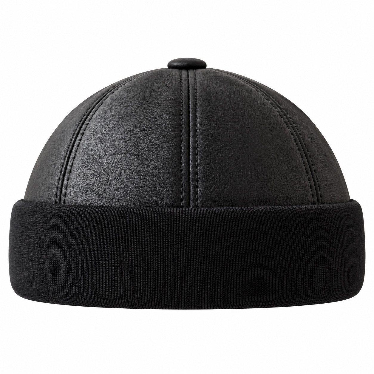 Handmade Sheepskin Fur Beanie Hat  – Real Shearling Leather Winter Cap