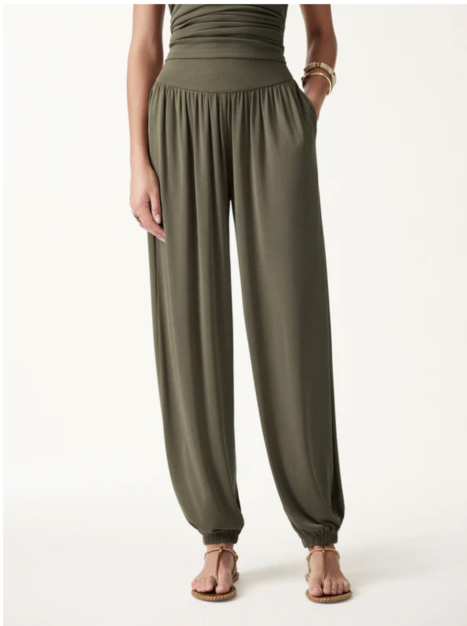 OGL Sandwashed Modal Ultra-Soft HighRise Balloon Harem Pants w/ Pockets NWOT S