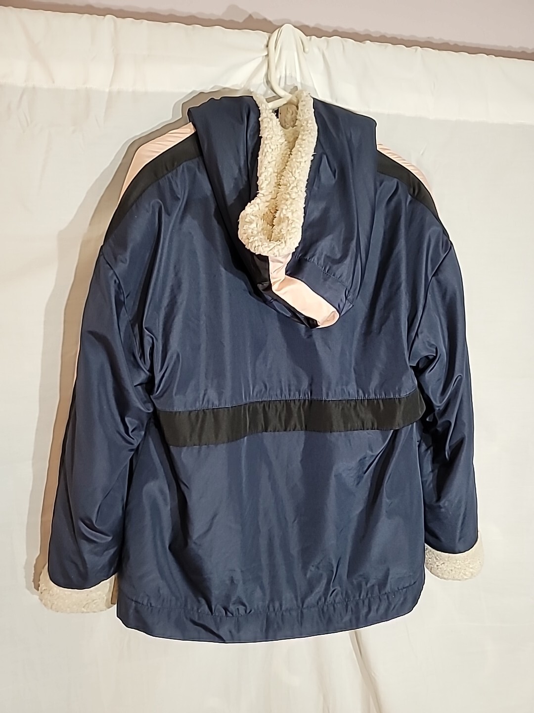 Maje  Women\'s Blue Boom Sherpa-lined parka jacket  size 9  (eu 40)