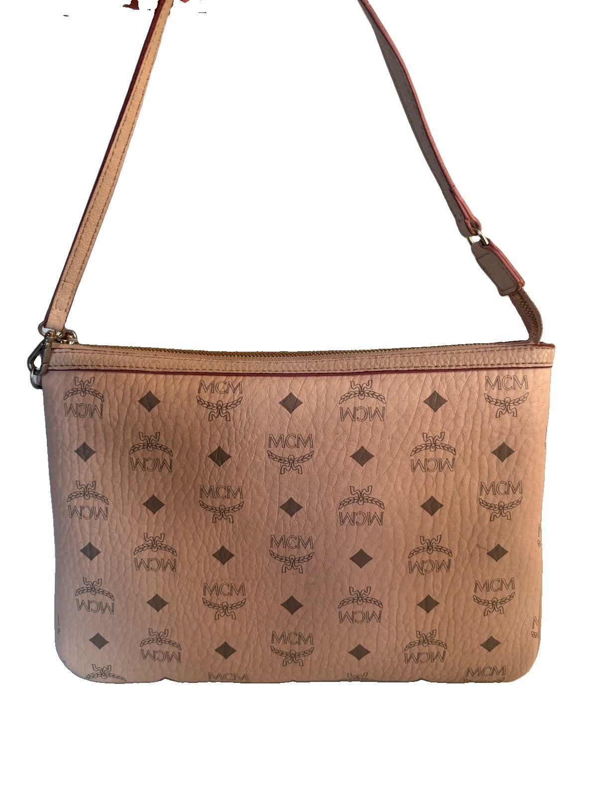 MCM Liz Reversible Shopper Removable Pouch in Powder Pink