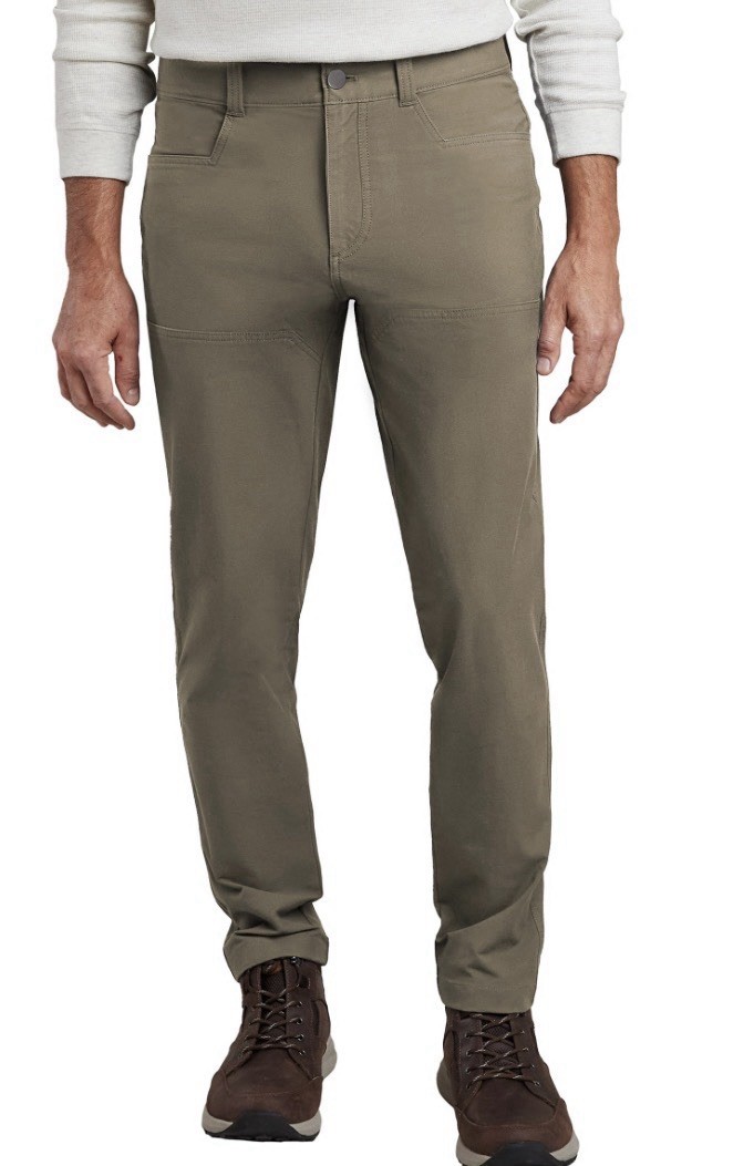 Kirkland Signature Stretch Tech Pant, Men’s 32x34 Tan Brown Khaki, NEW