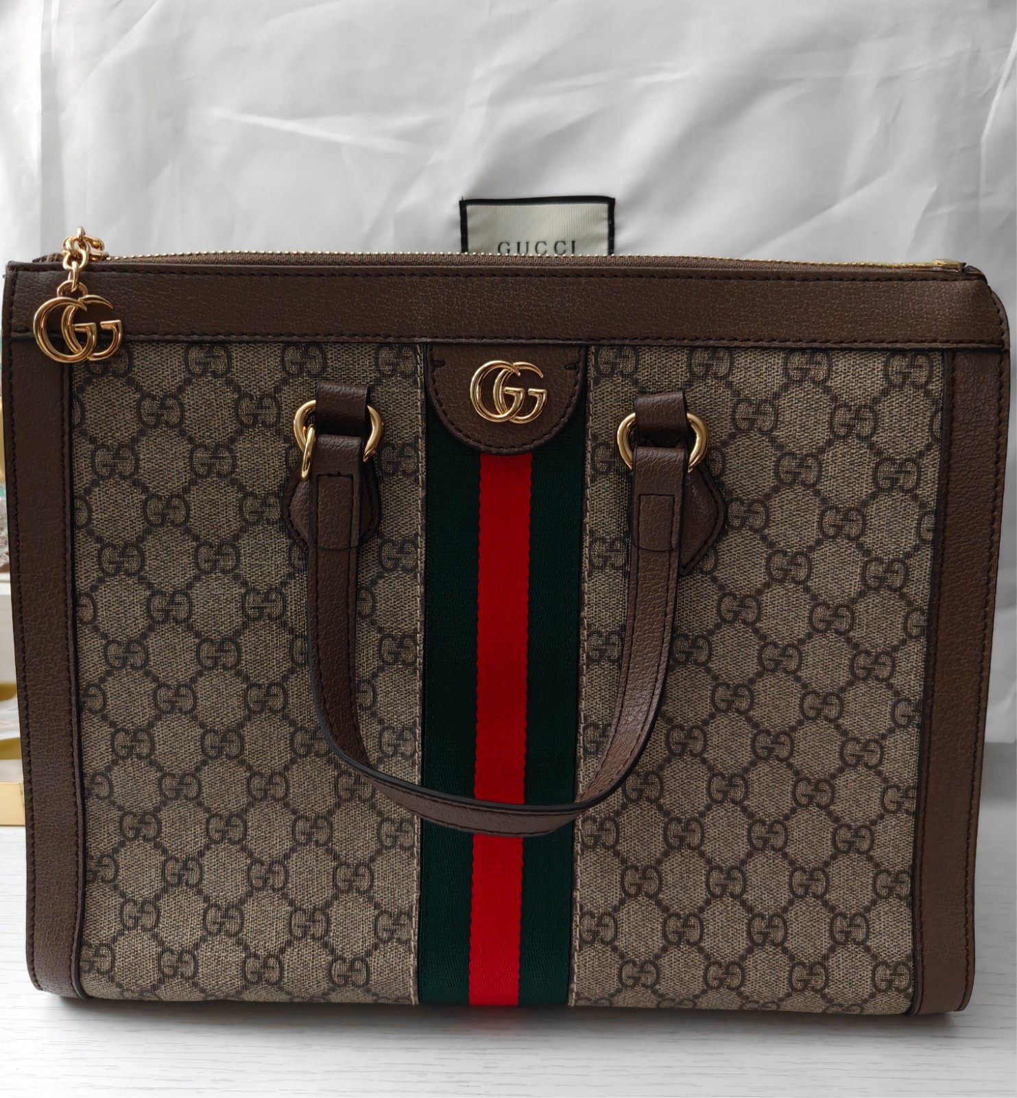 Authentic Gucci Ophidia GG Supreme Tote Bag