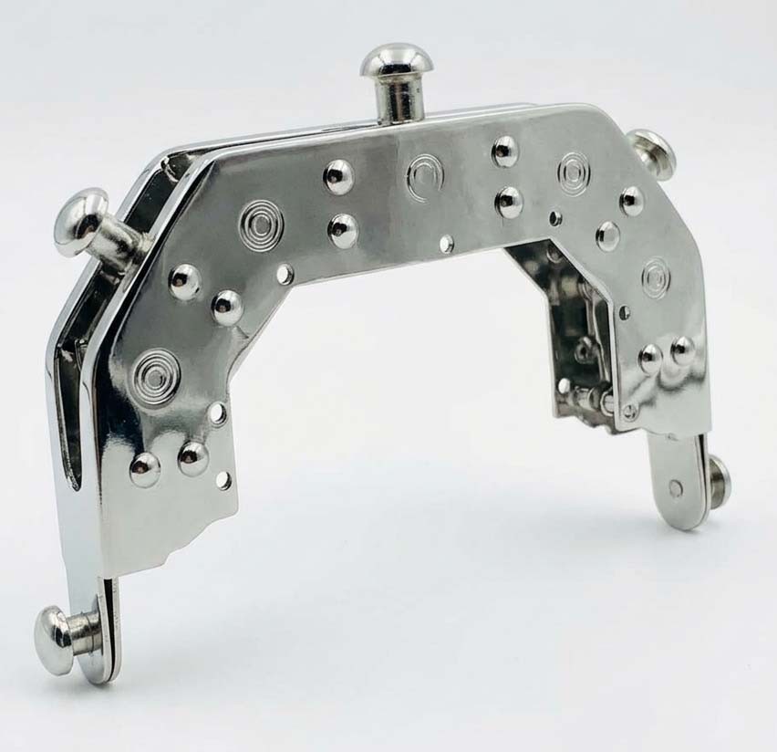 Traditional Scottish Kilt Sporran Chrome Cantle Open Lock Replacement Hardware 