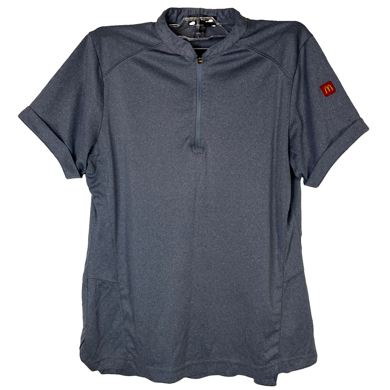 McDonalds Apparel Collection Womens S - R Gray 1/4 Zip Employee Uniform Shirt