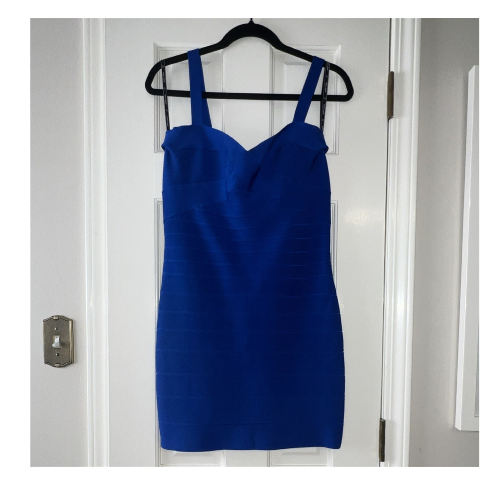 Authentic Herve Leger Blue Bandage Dress Sz. L 