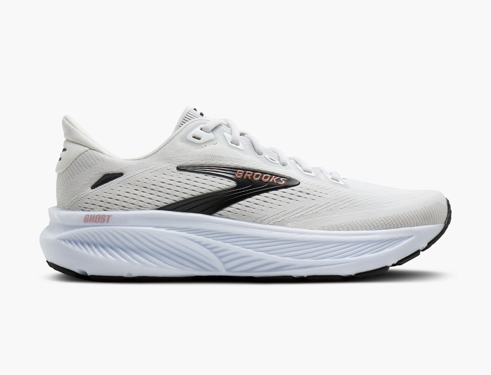 Brooks Women's Ghost 18 White/ Black/ Rose Gold 120482-1B-105