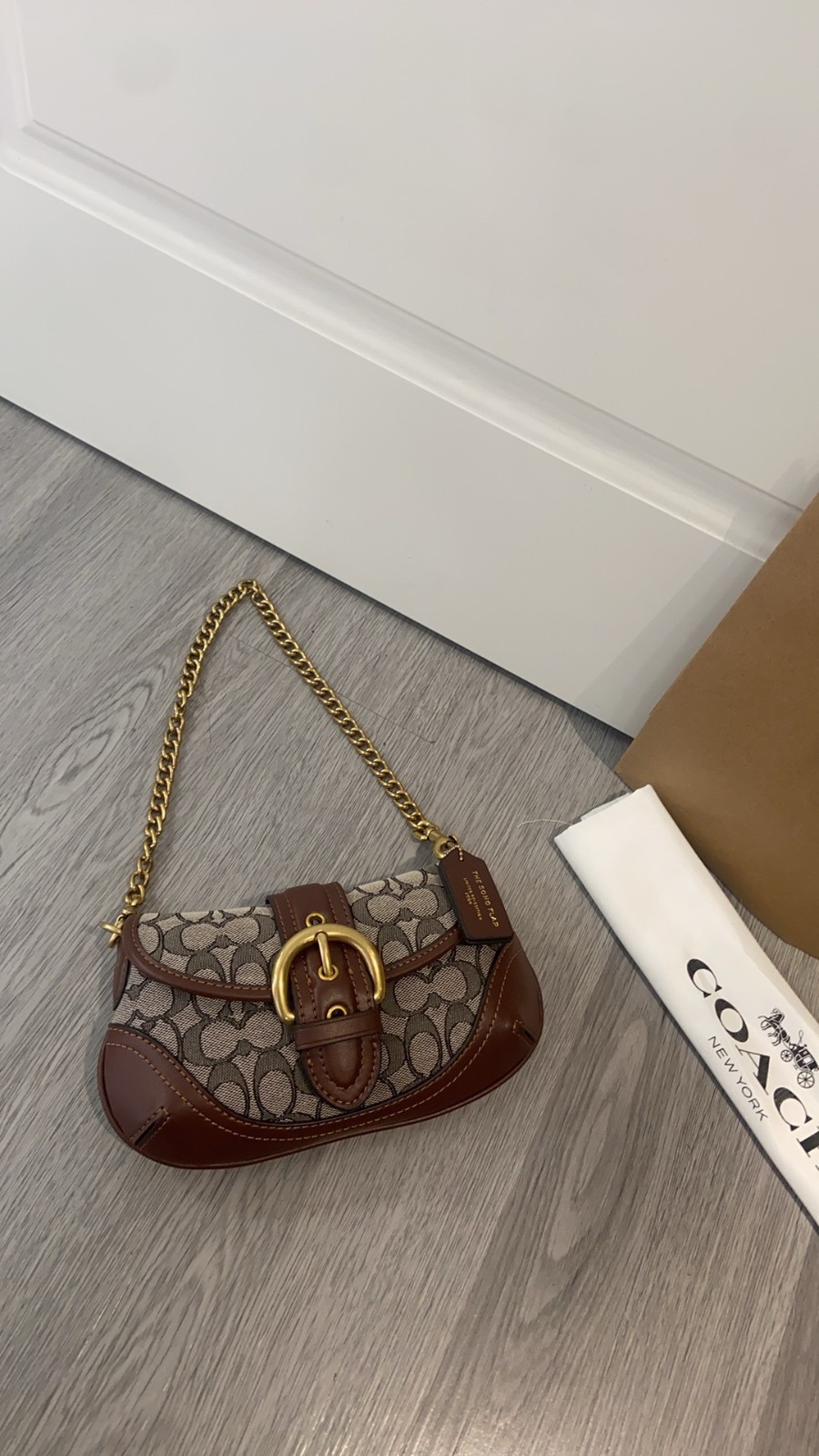 Coach Shiny surface small baguette pack CAN45 Birdget - FashionableCrossbodyBag