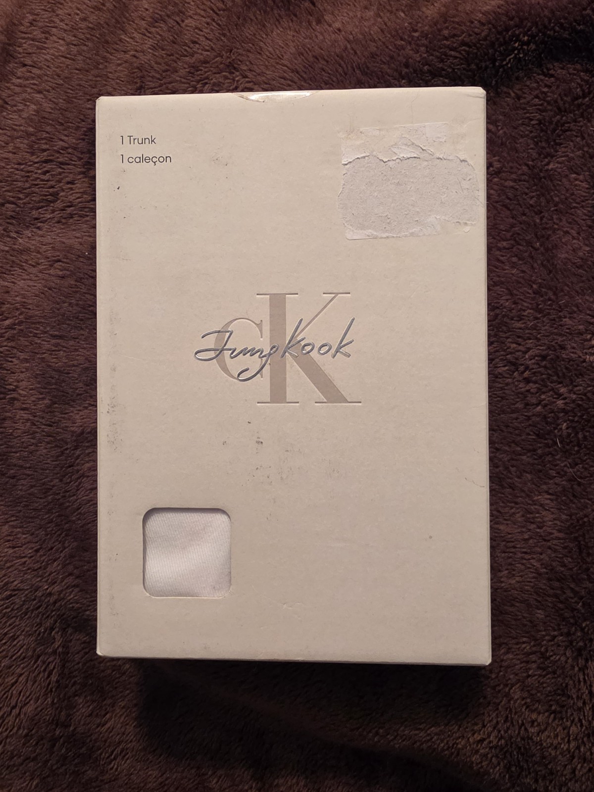 NEW Rare Jung Kook Official Calvin Klein White Trunk Boxer Brief Large