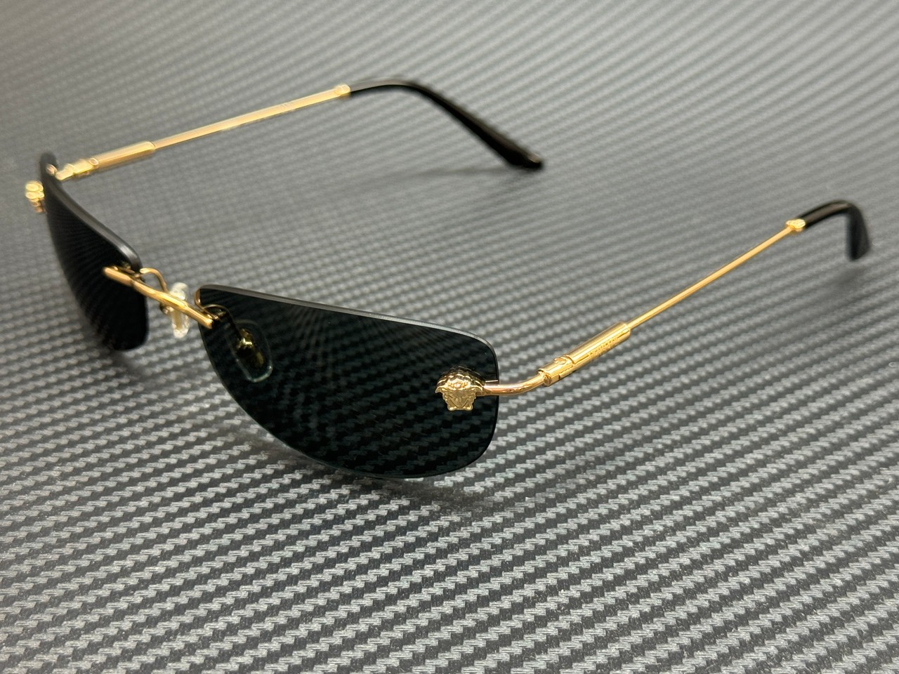 VERSACE VE2279 100287 Gold Grey Men\'s 60 mm Sunglasses