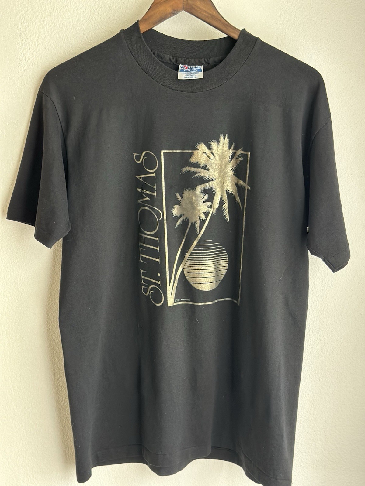 Vintage St Thomas Souvenir Single Stitch T Shirt Size Large 1987