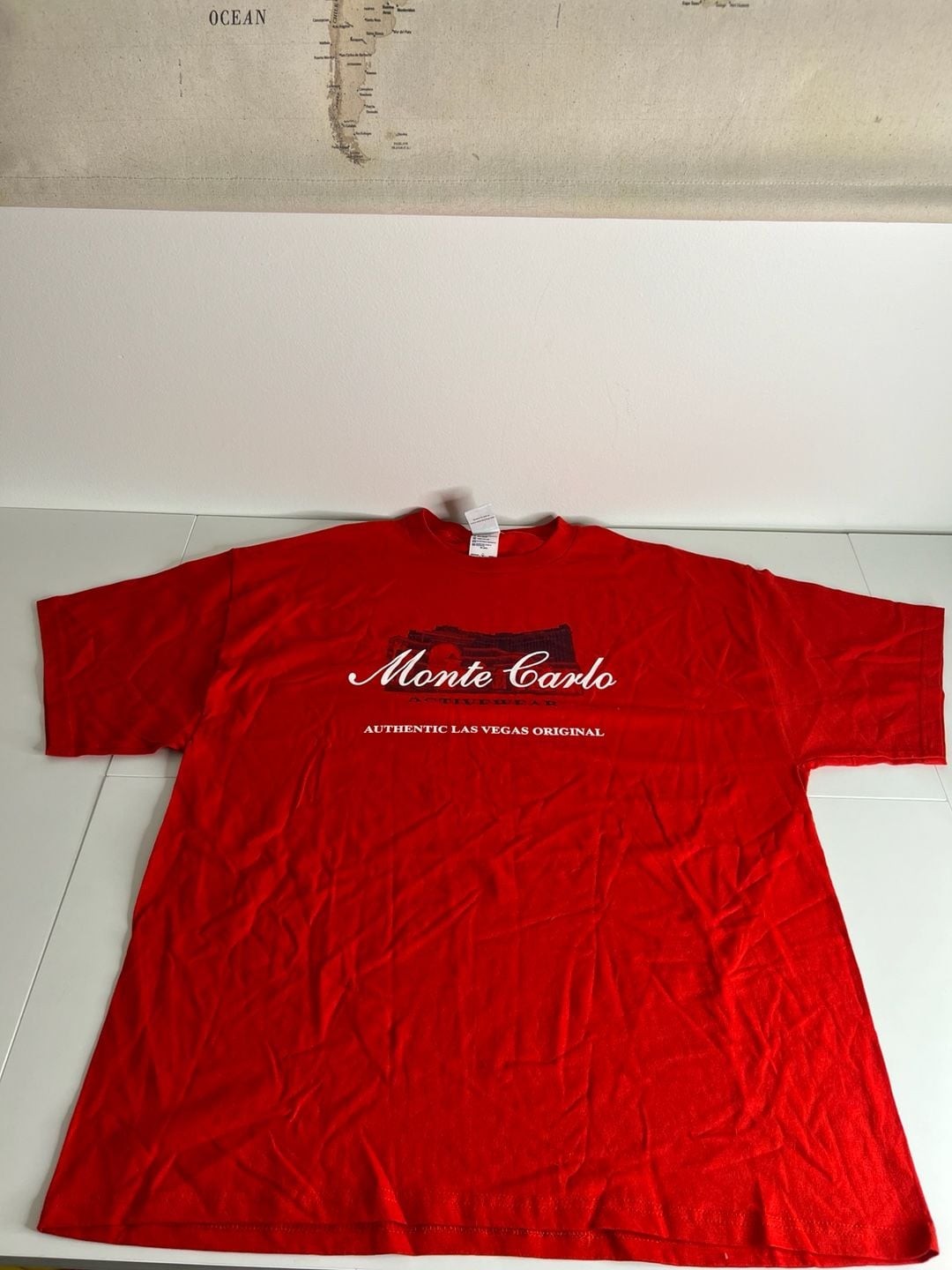 Monte Carlo Activewear T-Shirt Size XL Red Las Vegas Original Graphic