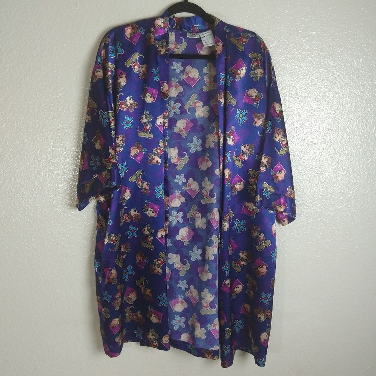 Vintage Mickey & Co Mickey Minnie Mouse Robe Size L Disney 80s 90s