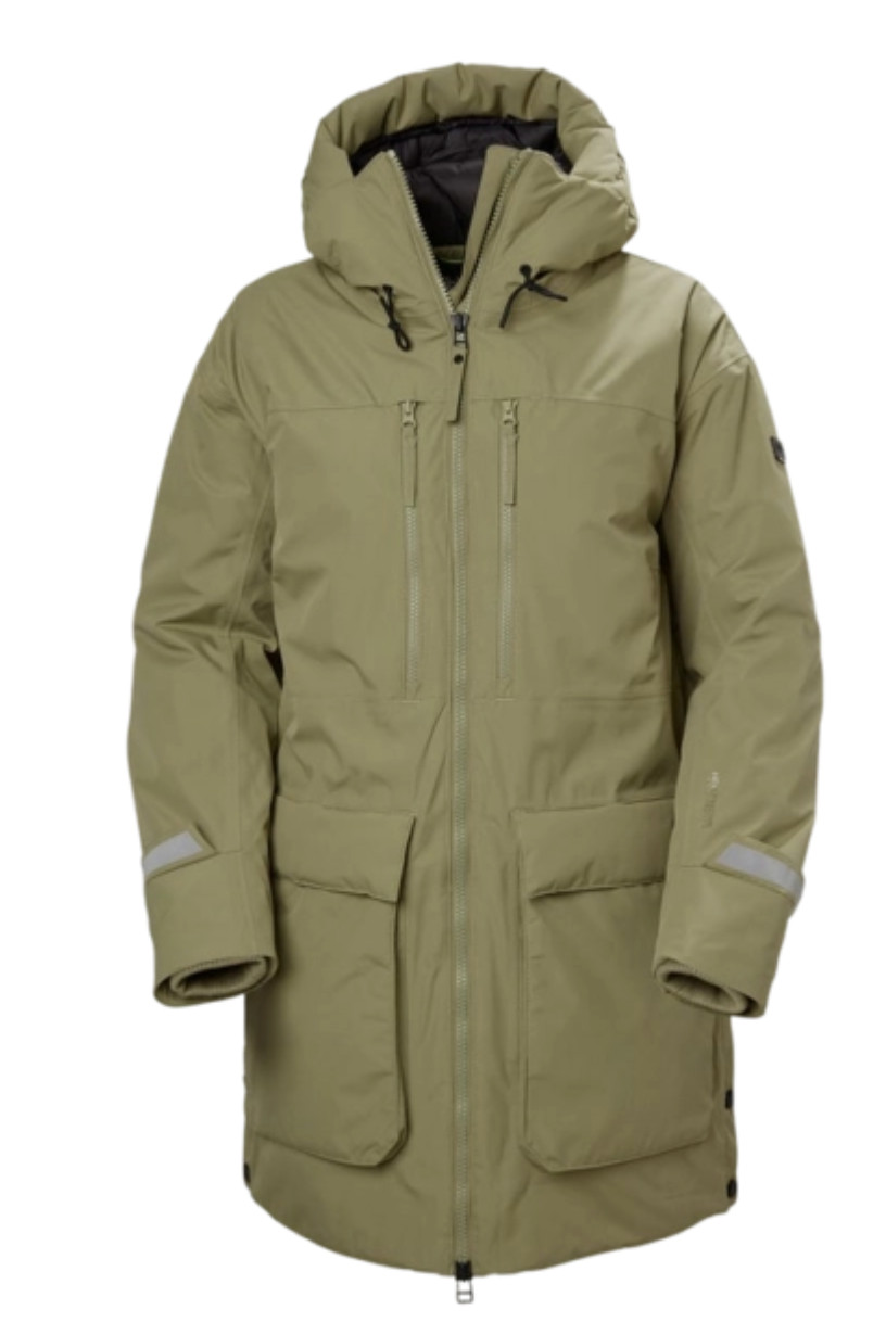 Helly Hansen Maud Women\'s Sage Winter Parka Coat Size L Regular Fit NWT $440