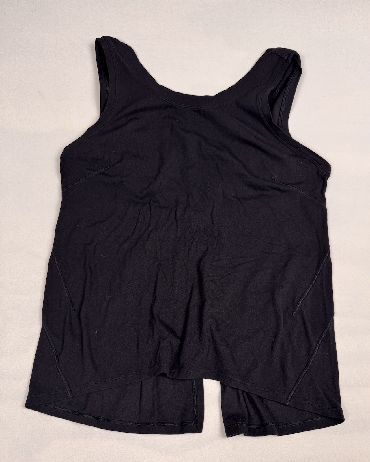 Lululemon Nulu Fold Yoga Tank Top Classic Fit Black Women\'s Size S