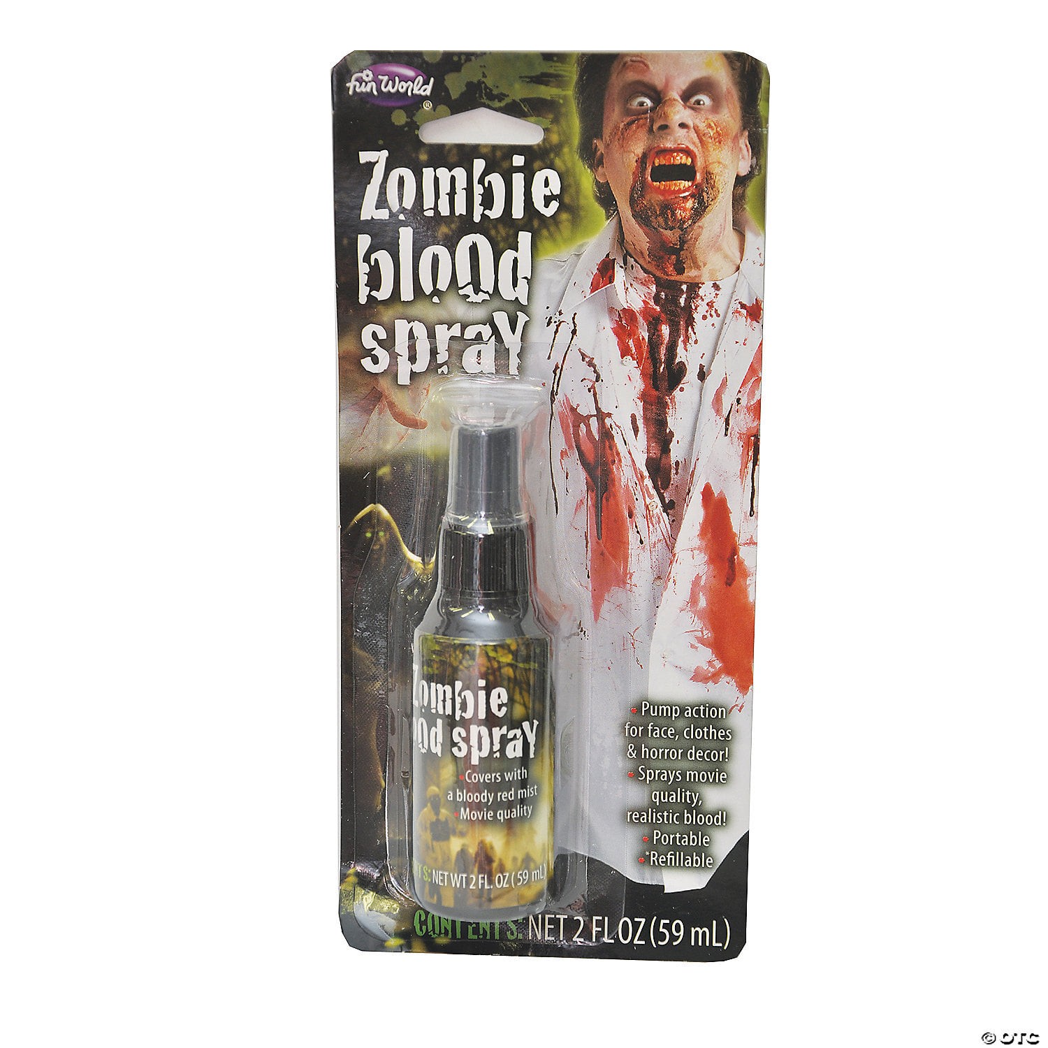 2oz Halloween Theatrical Fake Blood Pump Spray for Costumes & Stage Props