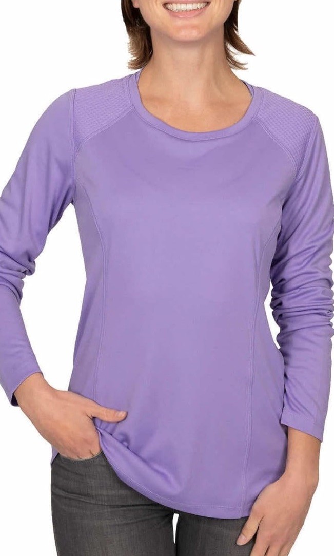 Columbia Womens Long Sleeve Freezer Coil Shirt ~ Purple ~NWT ~ XL / EXTRA LARGE