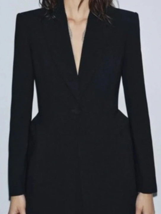 NWT Zara ZW Collection Limited Edition Fitted Blazer in Black S