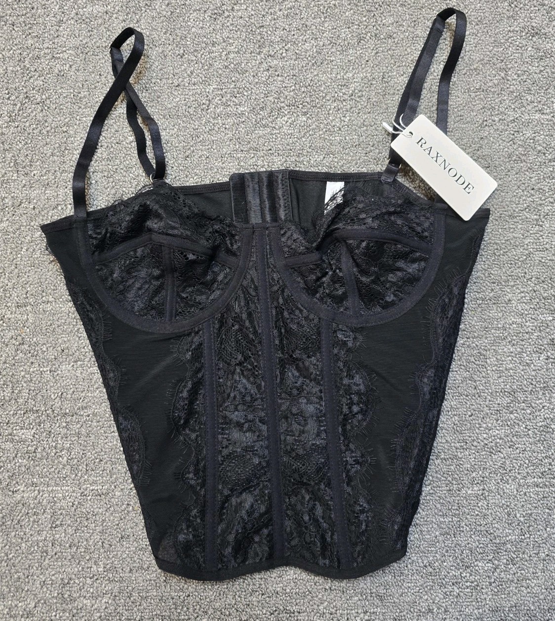 Raxnode Women\'s Lace Bustier Corset Top Size L Whismy Goth Goth
