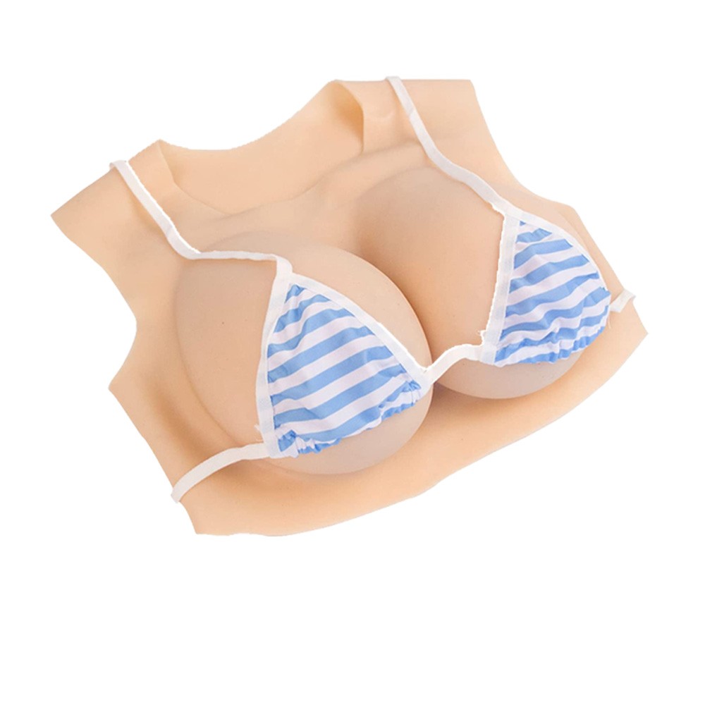 Realistic C-G Cup Fake Boobs For Crossdresser Silicone Breast Forms Breast Plate