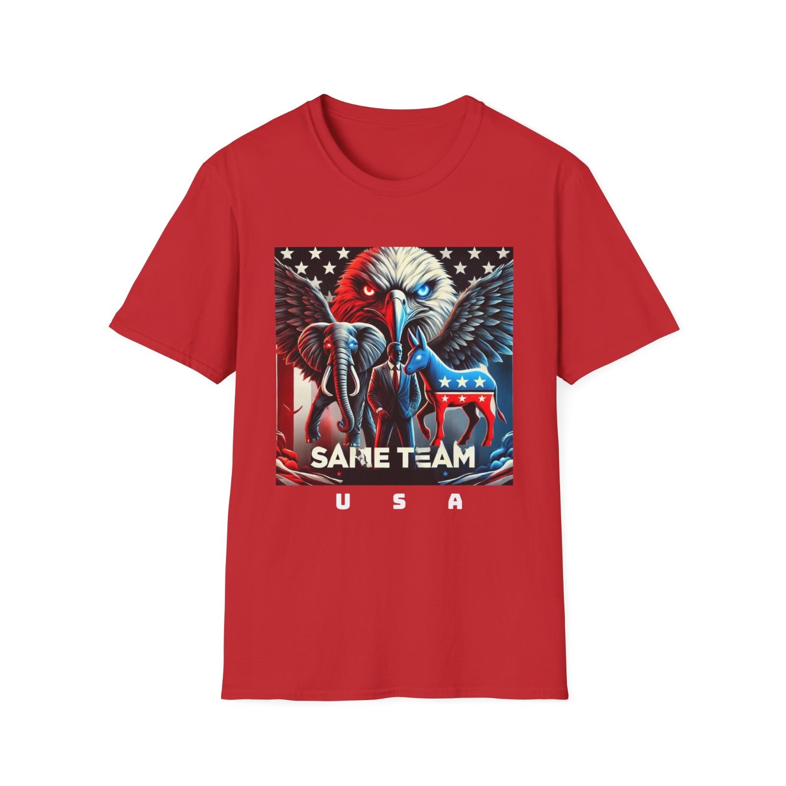 USA Same Team | Republican, Democrat Red Tee  |  S-XXXL