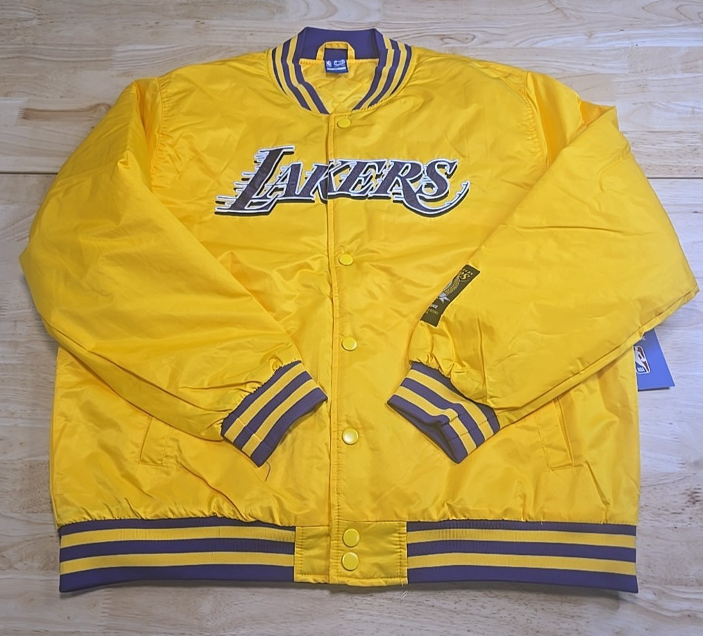NBA Ultra Game Los Angeles Lakers Satin Gold Jacket  Size X-Large