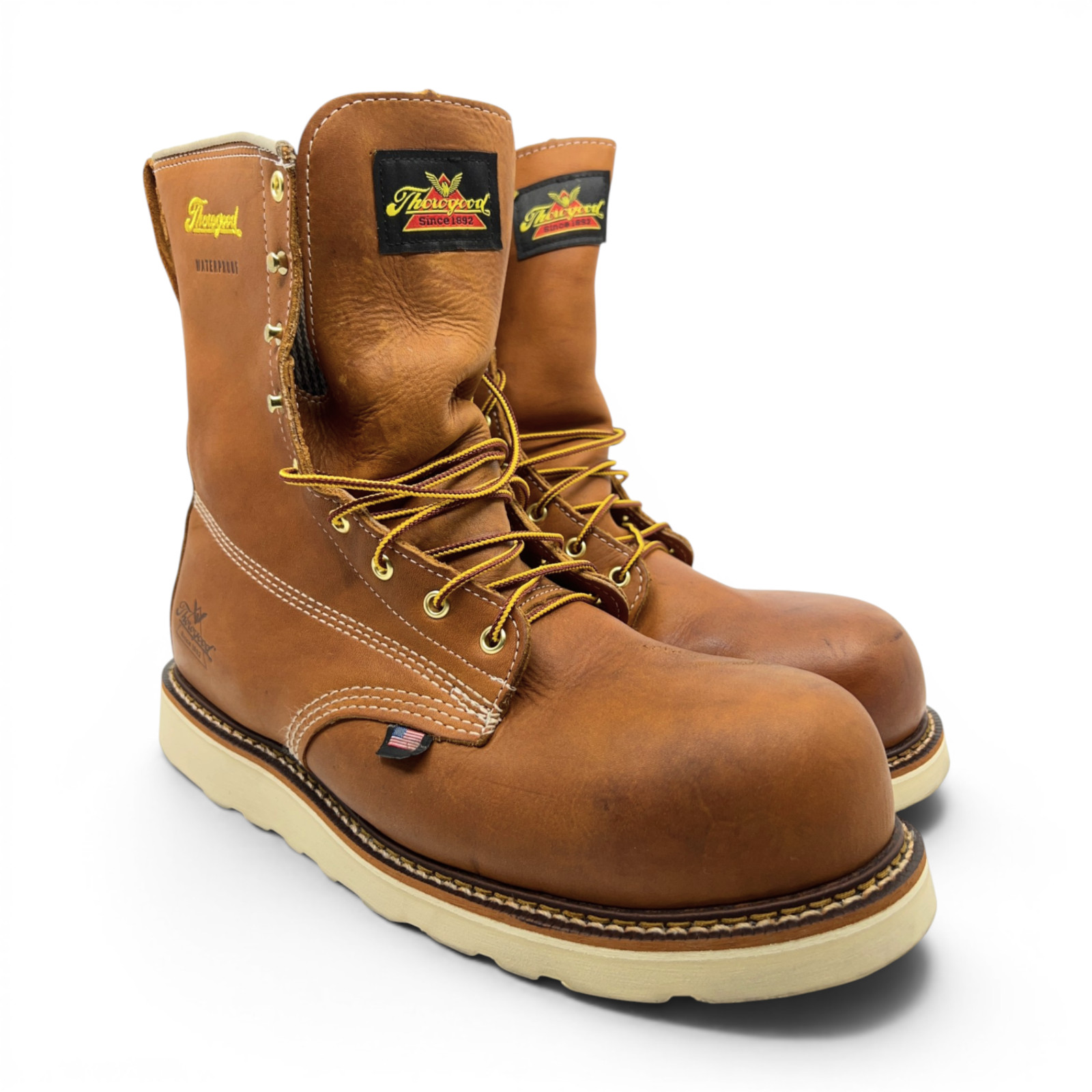 Thorogood American Heritage 804-4210 Work Boots Men 12 D Brown Composite Toe