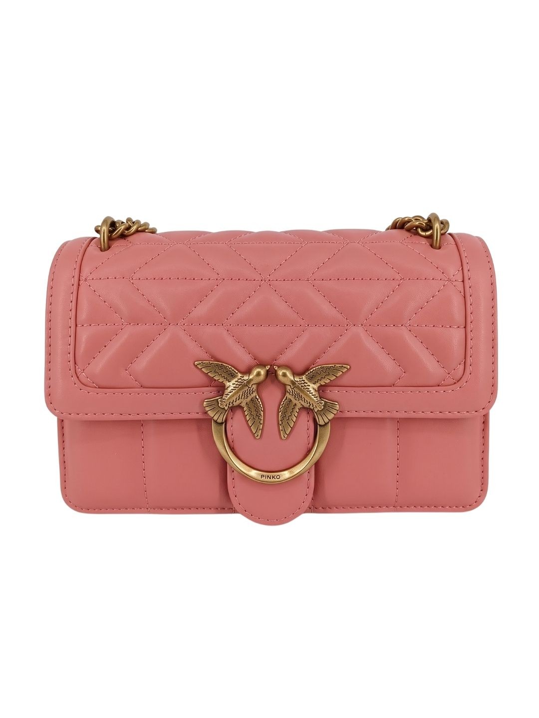 Pinko Women\'s Coral Love One Mini Quilted Shoulder Bag