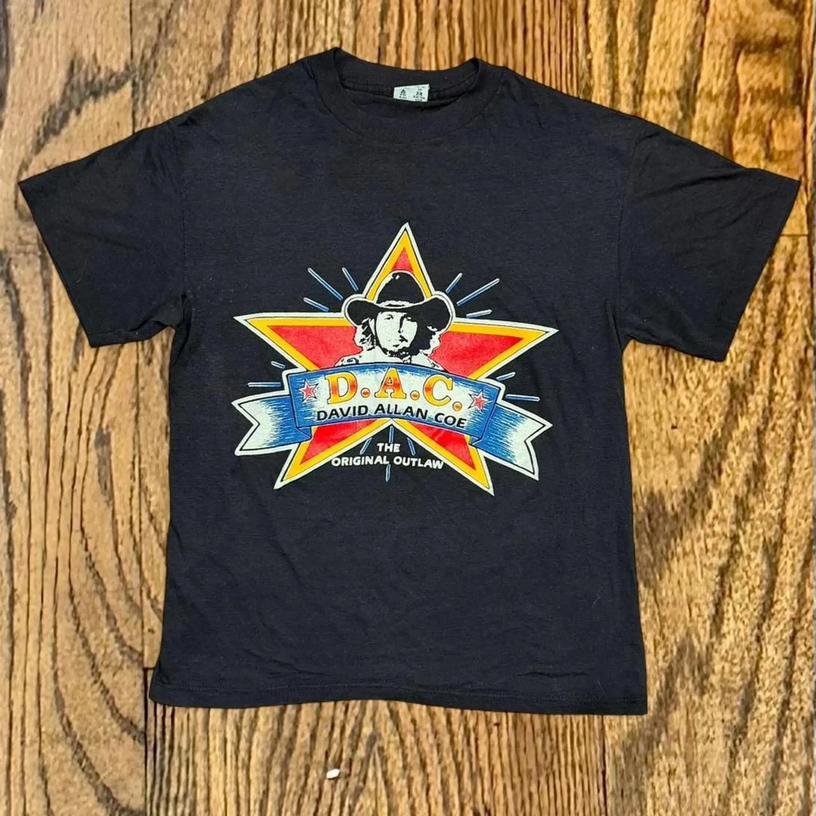 Vintage 70's David Allen Coe Outlaw Country T-shirt For Fan 005