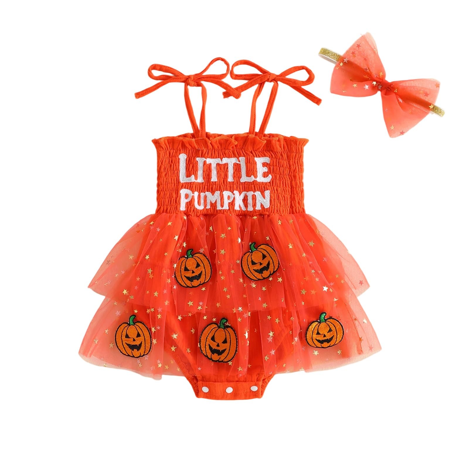 Ledy Champswiin Baby Girl Halloween Outfit Ruffle Bodysuits Cute Romper Dresses