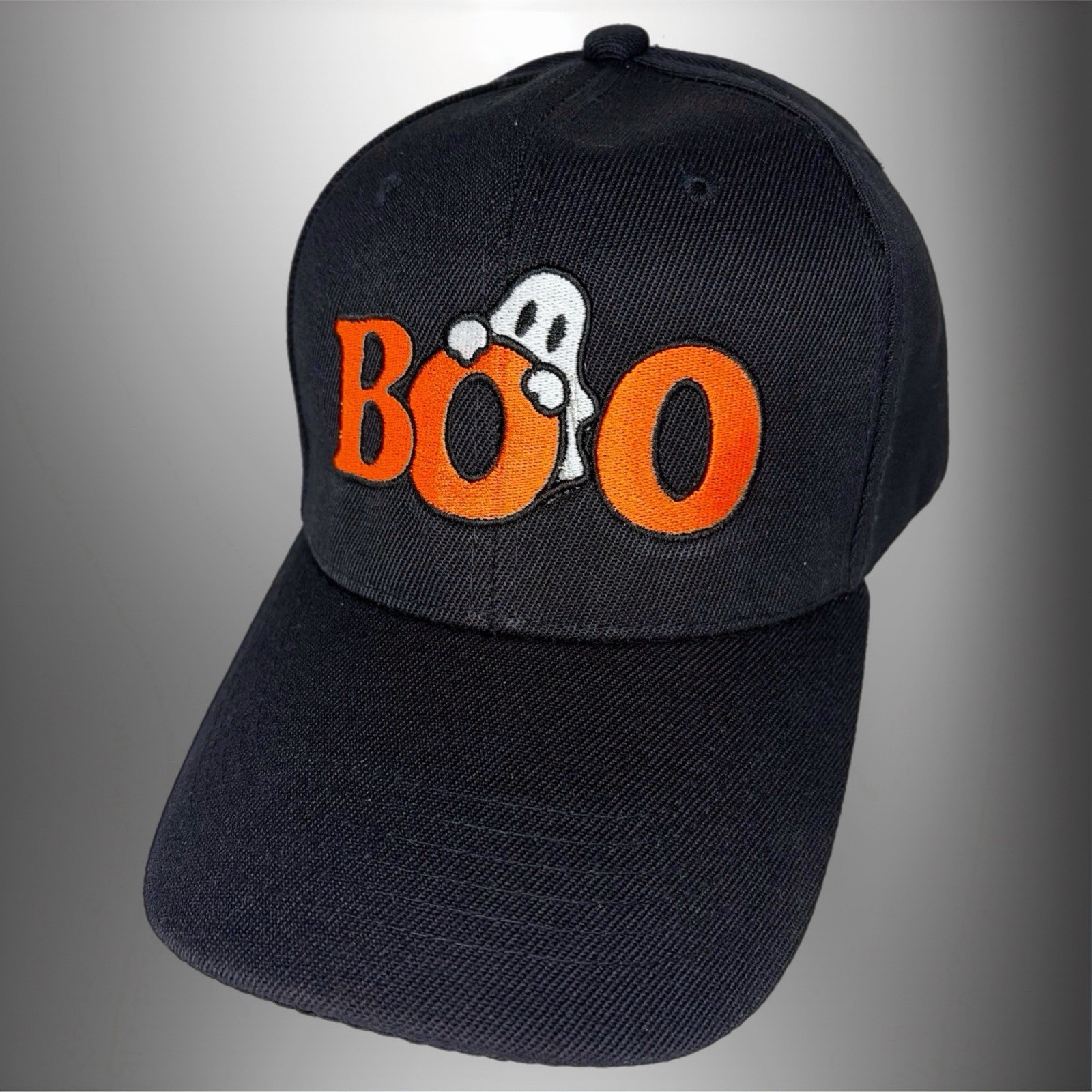 Halloween BOO Glow In Dark Ghost Hat Baseball Cap Embroidered Design