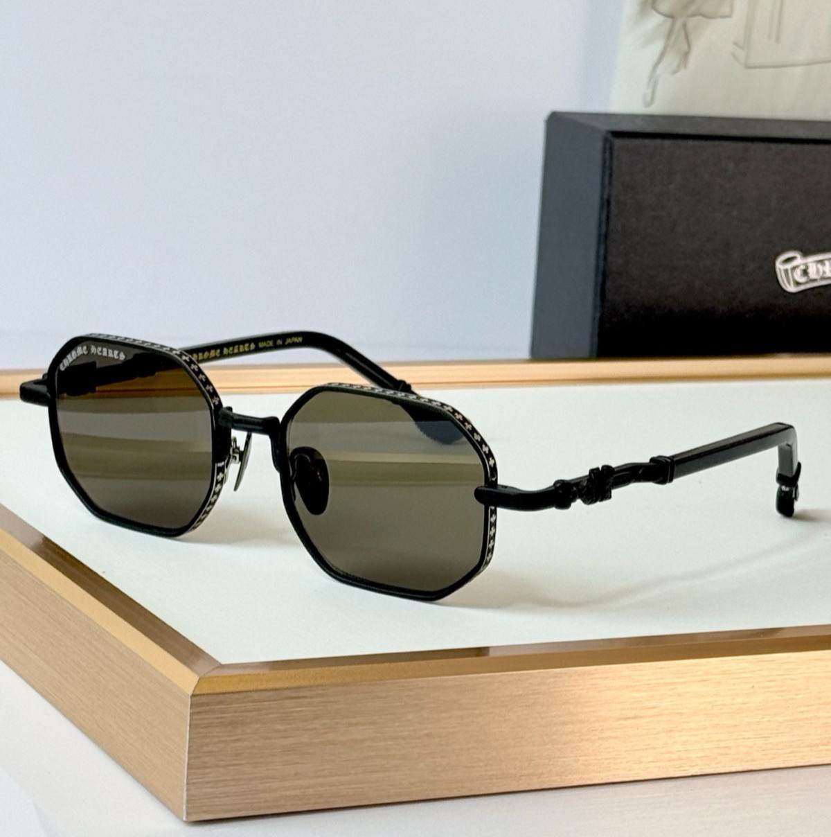 Eyewear Chrome Hearts NIP SBKS Black Octagon Frame AR Black HQ UV400 52-19-145mm